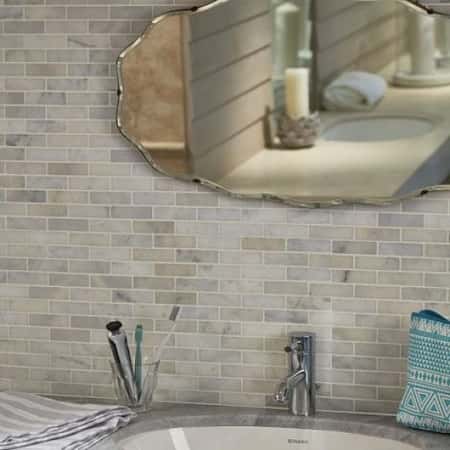 Long Island Marble Slim Brick Mosaic £9.84 per sheet