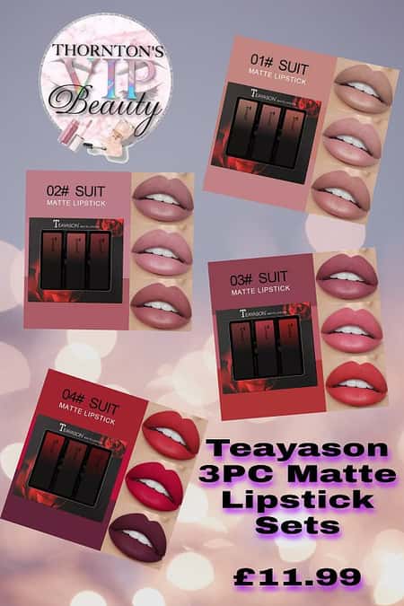 Teayason 3PC Matte Lipstick Sets