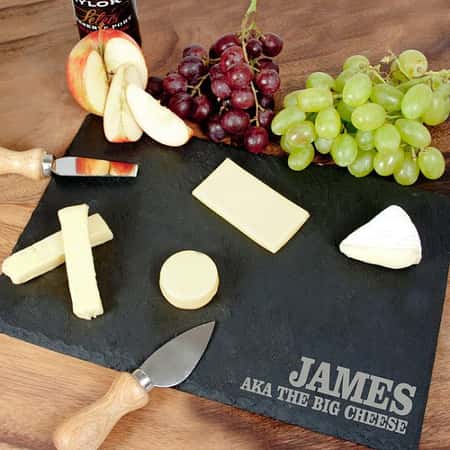 £24.99 - Free UK Deivery - Rustic Slate Cheese Board Personalised