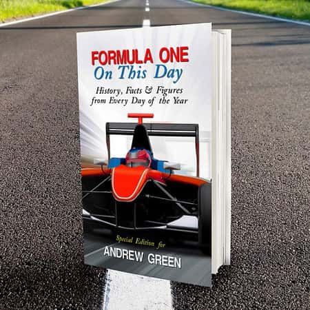 £16.99 - Free UK Delivery -  Formula 1 On This Day Book Personalised