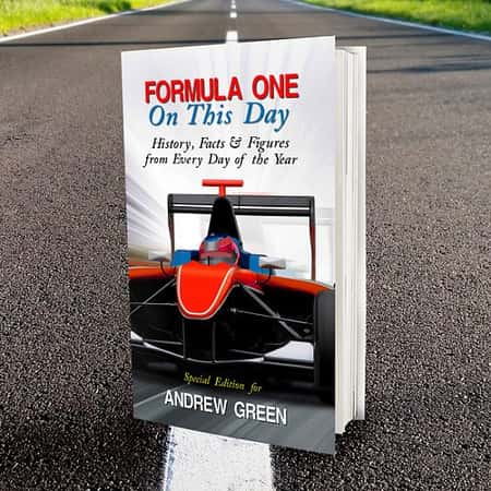 £16.99 - Free UK Delivery - Formula 1 On This Day Book Personalised