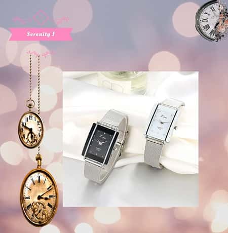 Silver Alloy Bracelet Watch - 2 Colours