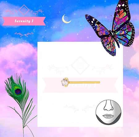 1.5 MM ROUND - 925 STERLING SILVER GOLD PLATED NOSE STUD
