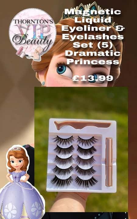Magnetic Liquid Eyeliner & Eyelashes Set (5) Dramatic Princess