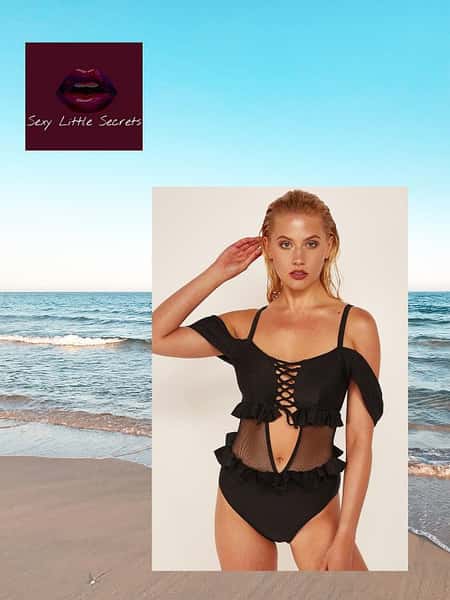 Wolf and whistle lace up swimsuit