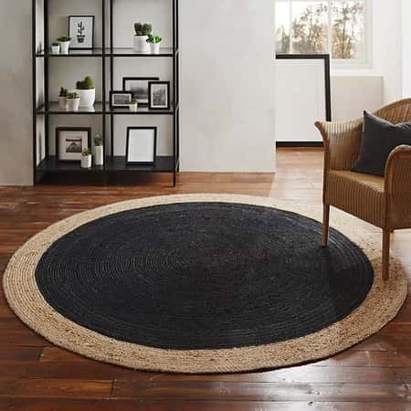 Save £30 on this beautiful Milano Soft Jute Rug with Charcoal Centre