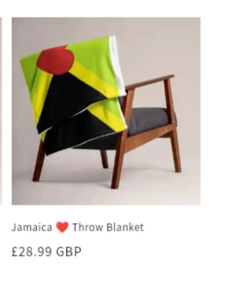 Jamaica Flag ❤️ Blanket Throw