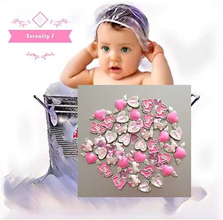 Baby Girl Floating Charm Set