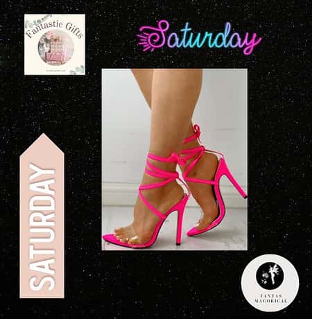 Hot Pink Strap Lace-Up Thin Heeled Sandals