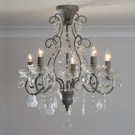 SAVE 20% - Antiqued Grey Flush Ceiling Chandelier!