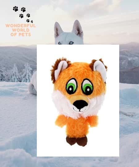 The Quick Red Fox Plush & Squeaky Dog Toy & Ball