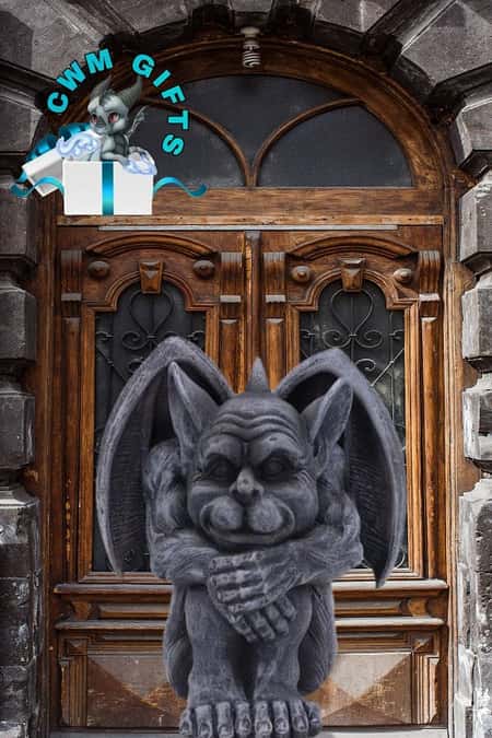 Quasi Dark Black Grotesque Gargoyle Figurine
