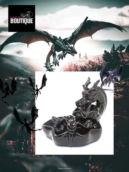 Backflow Incense Burner - Large Dragon Pool