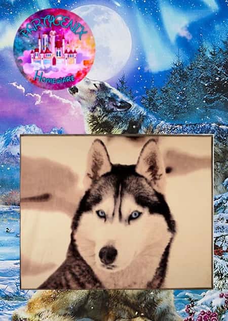 FAUX MINK ANIMAL BLANKET WOLF