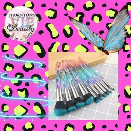 Rainbow Crystal Makeup Brush Set £12.99