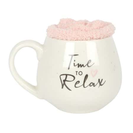 £16.99 Free UK Delivery - Time to Relax Mug and Sock Set