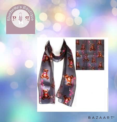Ladies Satin Teddy Scarf