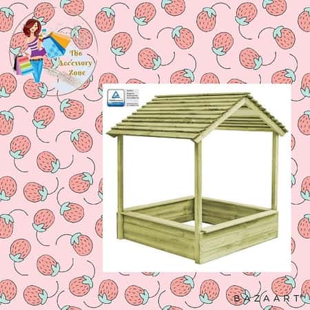 Outdoor Playhouse with Sandpit 128x120x145 cm-Pinewood