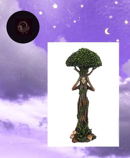 Green Tree Goddess Statue