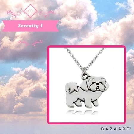 Vintage Colour Shih Tzu Necklace