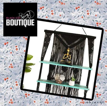 Macrame Hanging Shelves - Turquoise