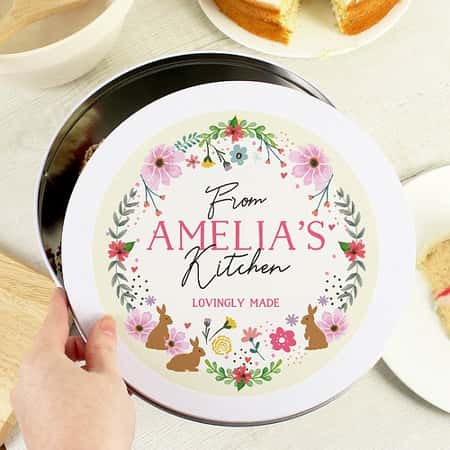 WAS £22.99 NOW £19.99 - Free UK Delivery -  Springtime Cake Tin - Personalised