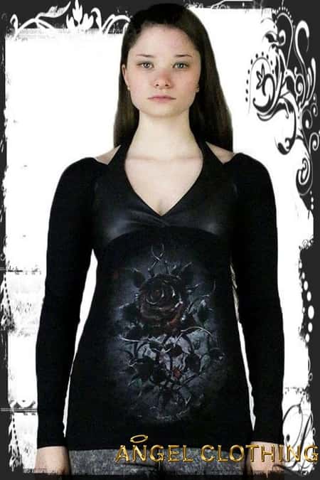 ALCHEMY GOTHIC HANOI DISCOURI ROSES TOP Now £18.99 Was £21.99  1 AVAILABLE