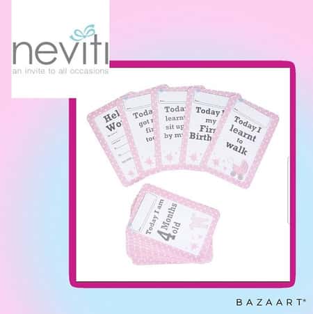 Tiny Feet - Baby Milestone Cards - Girl