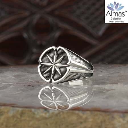 Engraved Sterling Silver Ring, engraved silver ring men, Statement Rings for Men, Silver ring men