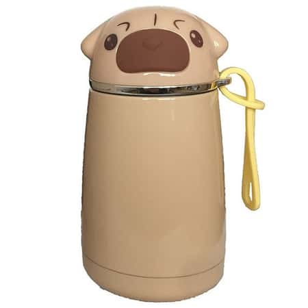 £17.99 - Free UK Delivery - Mopps Pug Hot & Cold Thermal Insulated Drinks Bottle