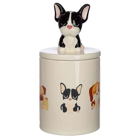 £21.99 - Free UK Delivery -  French Bulldog Ceramic Treat Jar