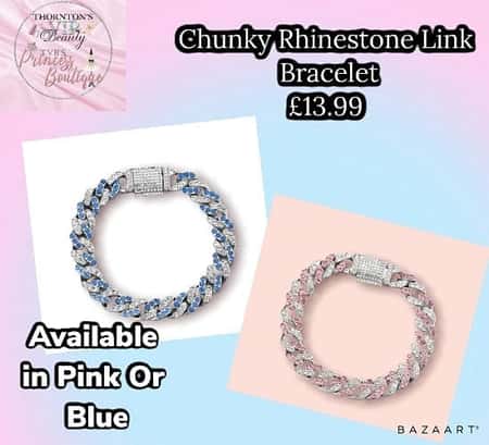 Chunky Rhinestone Link Bracelet £13.99