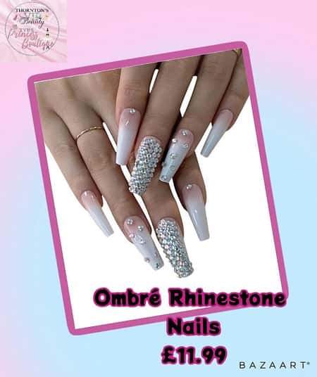 Ombré Rhinestone Nails £11.99