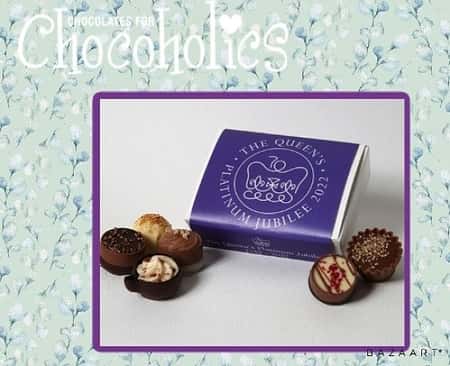 5048 Platinum Jubilee White 6 Chocolate Box with Purple Wrapper £4.50