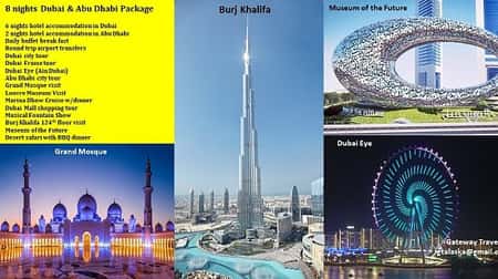 Dubai & Abu Dhabi Holiday Package  8 nights