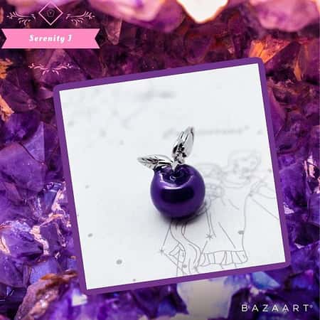925 Sterling Silver Purple Enamel Apple Lobster Clasp Charm £19.95