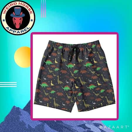 Dinosaur Print Long Shorts £31