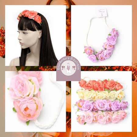 Fabric roses garland bandeau. £6.99