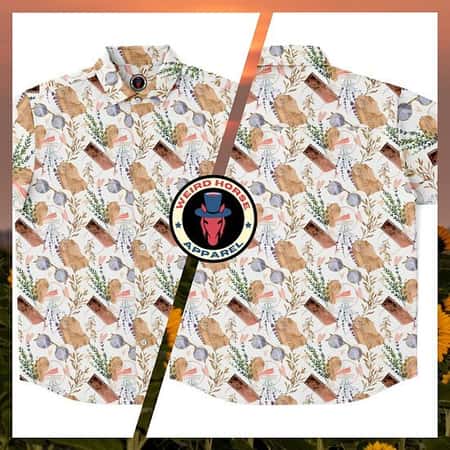 Cottagecore Writer Short Sleeve Button Down Shirt £28
