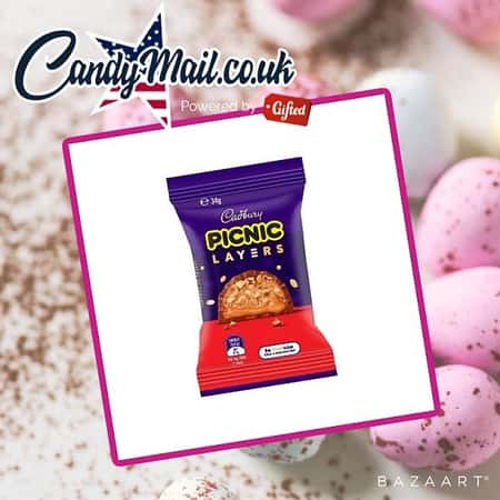 CADBURY'S PICNIC LAYERS AUSTRALIA 34G £1.99