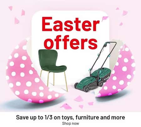 Save up to 1/3 on toys, furniture and more