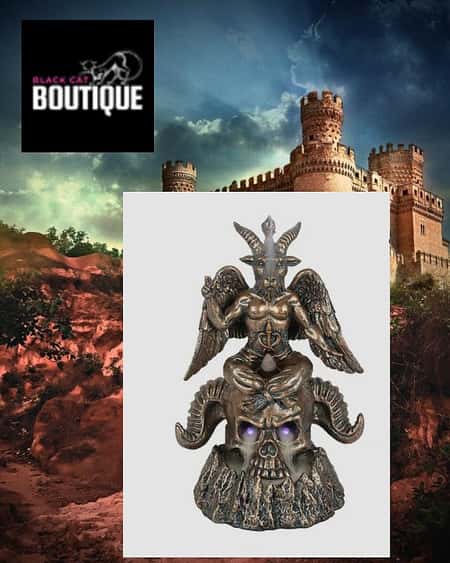 Gold Baphomet LED Backflow Incense Burner £44.99