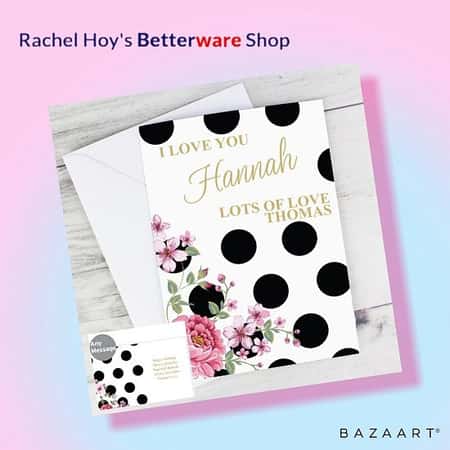 Personalised Floral Dot Card £2.99 inc. VAT