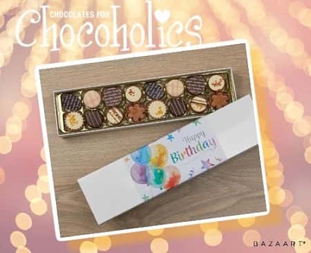 Luxury Box of 16 Belgian Chocolates - Birthday Balloons 7386 £11.50