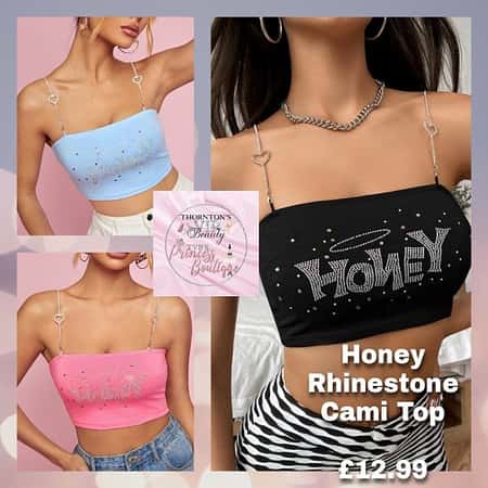 Honey Rhinestone Cami Top £12.99