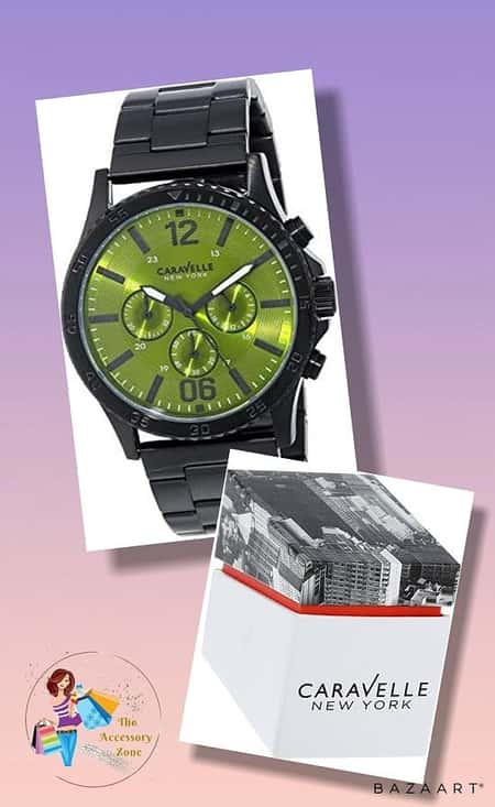 Caravelle New York Men's Analog Display Quartz Black Watch Gift £32.99