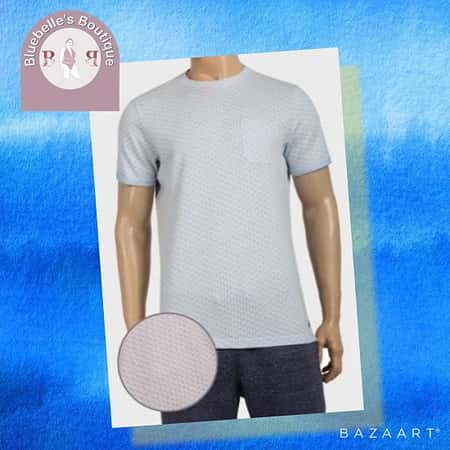 BRAVE SOUL MENS JACQUARD STYLE COTTON T-SHIRT £9.00
