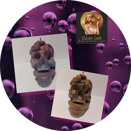 Skull & snake candle £13