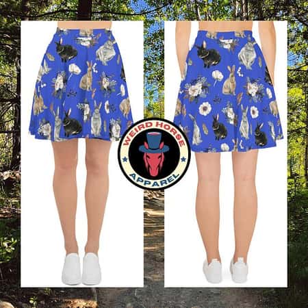 Rabbits & Flowers Skater Skirt £35