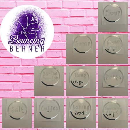 Round Silver vinyl label £1.00